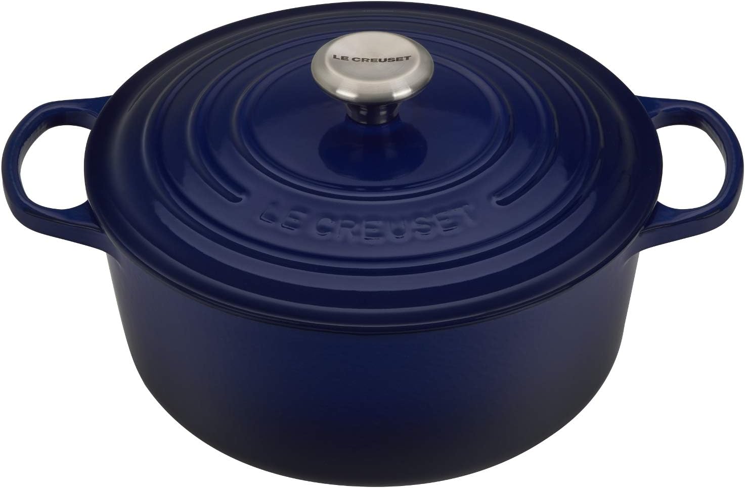 Le Creuset Enameled Cast Iron Signature Round Dutch Oven, 5.5 qt., Indigo