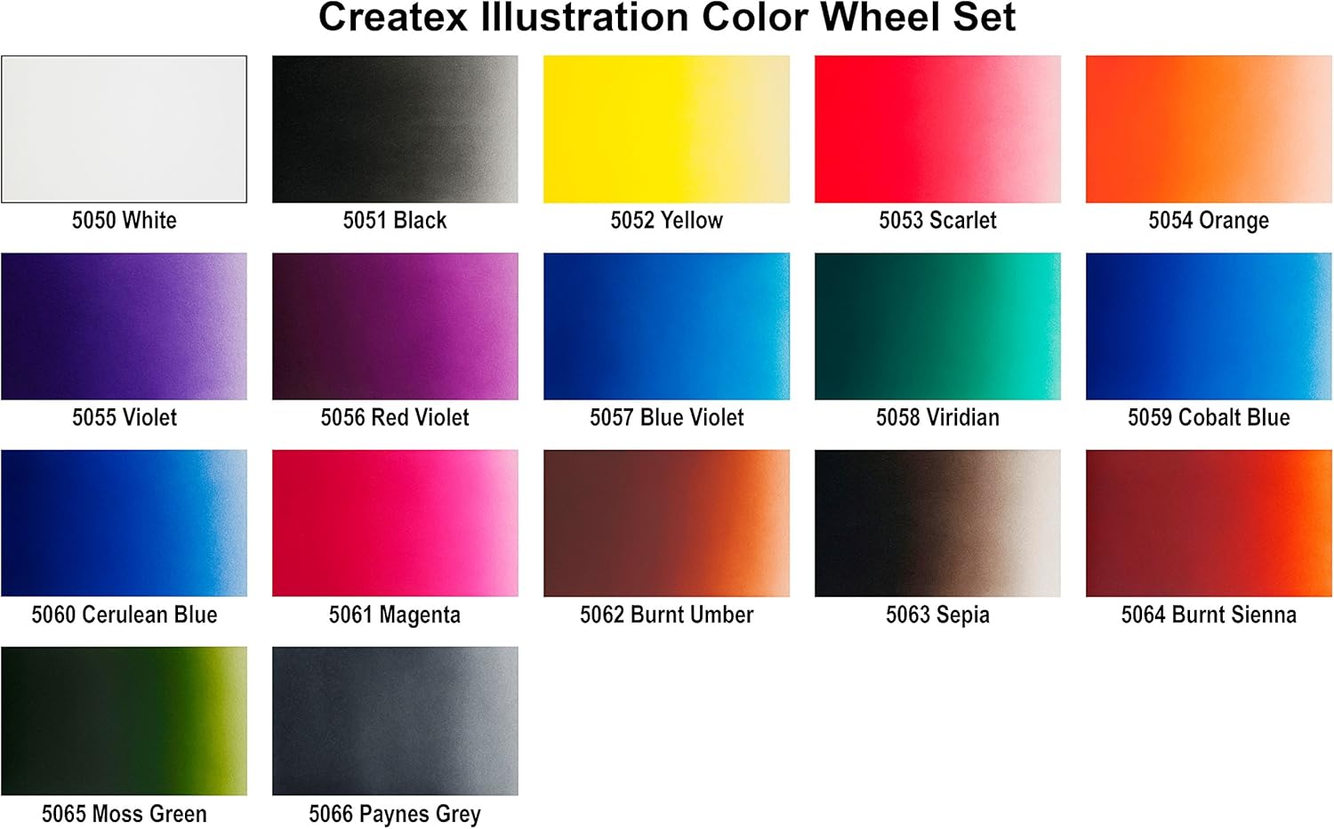 Createx Colors 5080-01 Createx Illustration Color Wheel Set, 1 oz.