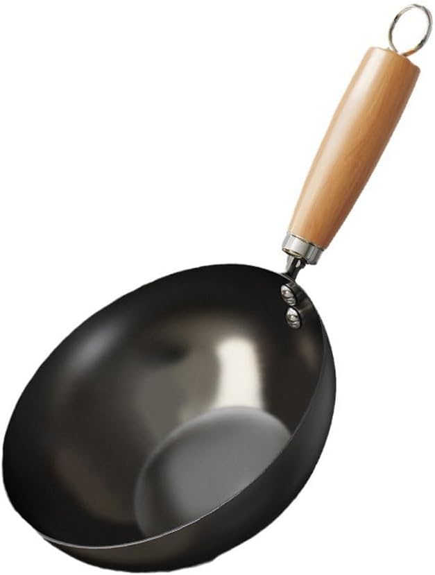 Stir Fry Pans Uncoated Chinese Wok Round Bottom Cookware