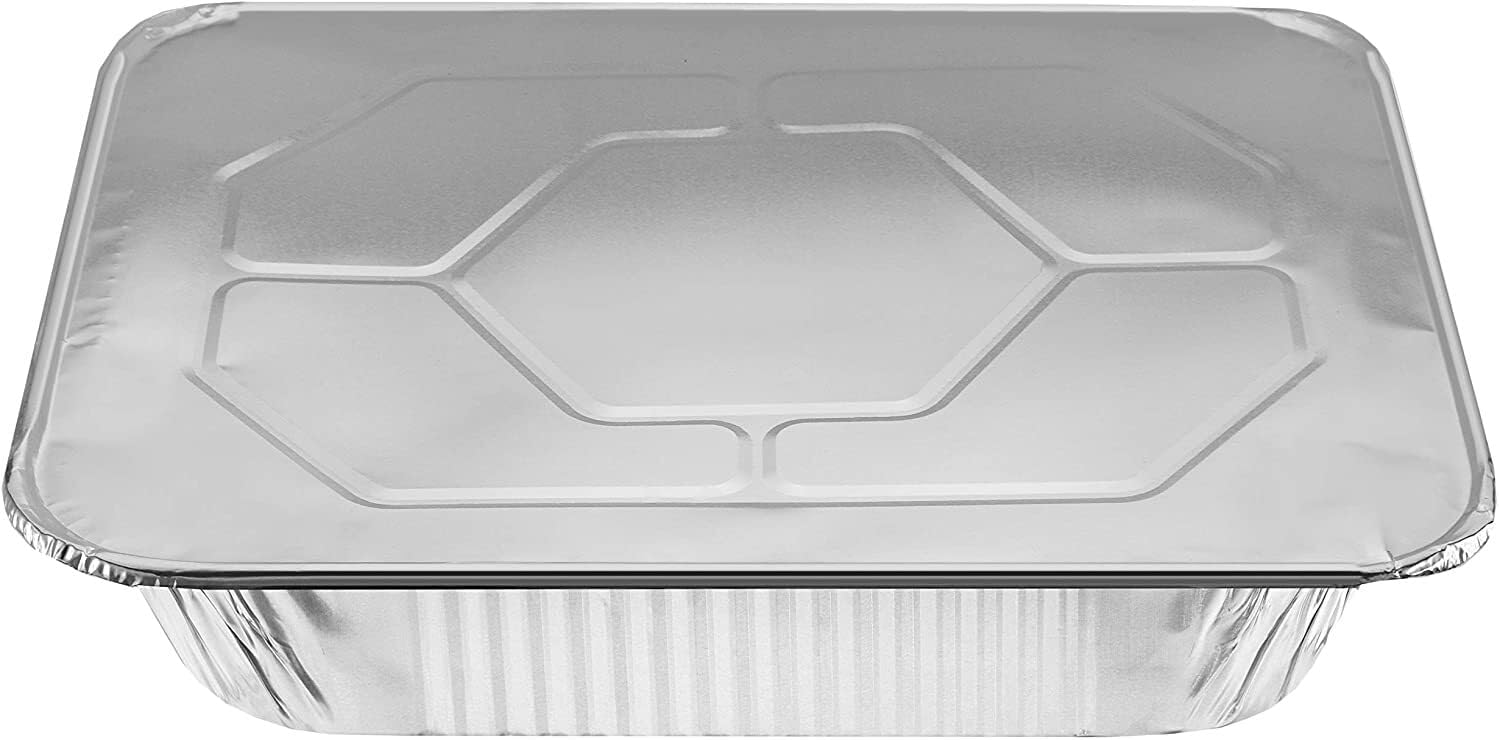 Aluminum Disposable Half Size 9×13 Deep Pan with Alum Lid For Baking & Storing 500