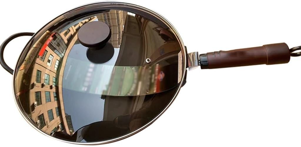 Iron Wok Large Handle Non-stick Gas Cooker Pan Kitchen Cookware Pot