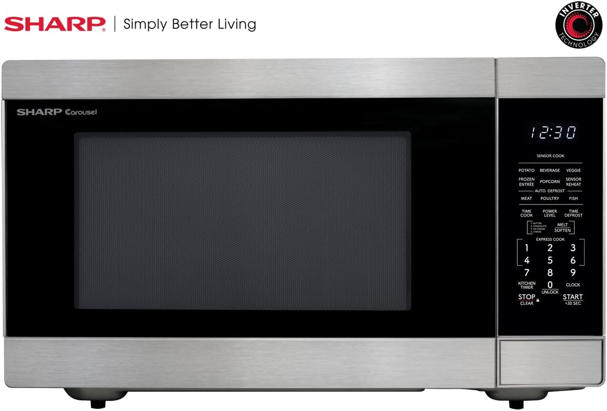 SHARP Countertop Microwave Oven with Removable 16.5