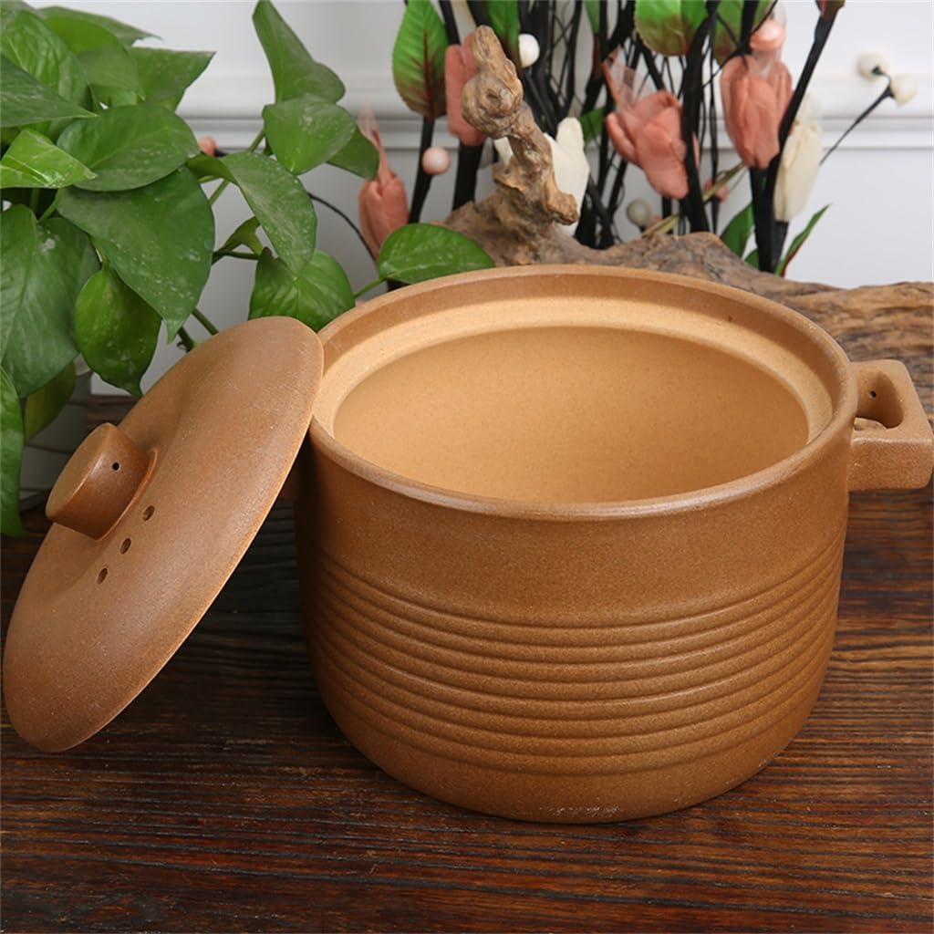 Unglazed Clay Casserole Stewpot Stew Household Pottery Pot