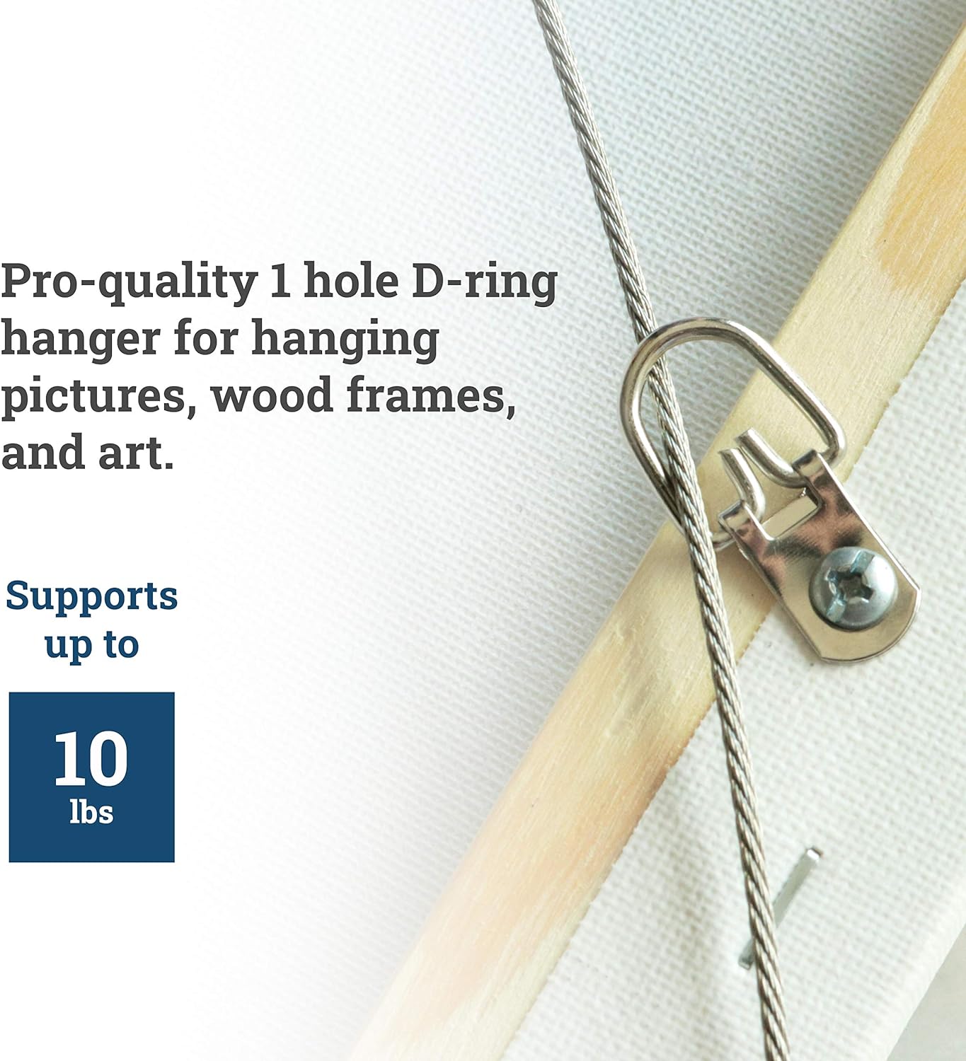 PHS D Rings for Picture Hanging - 1000 Pack Small D Ring Picture Hangers with Screws - 10 lbs Metal D-Ring - Easy to Install Frame Hanging Hardware - Pro Quality Hangers - Silver