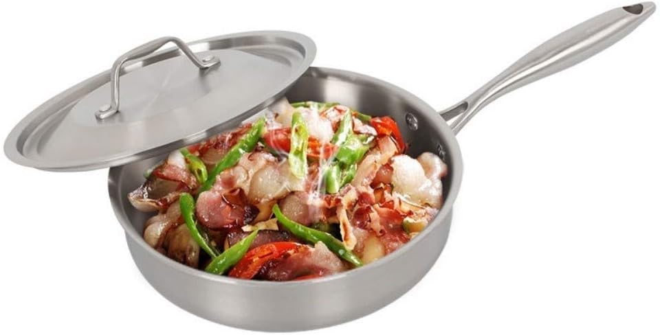 Frying Stainless Steel Frying Uncoated Non-Stick Skillet Kitchen Cookware Saucefrying S Frying