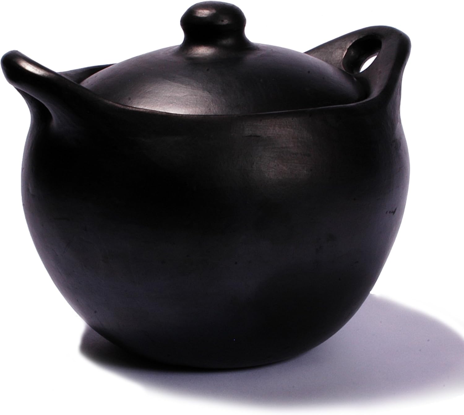 Ancient Cookware, Rounded Chamba Clay Soup Pot, Medium, 4 quarts