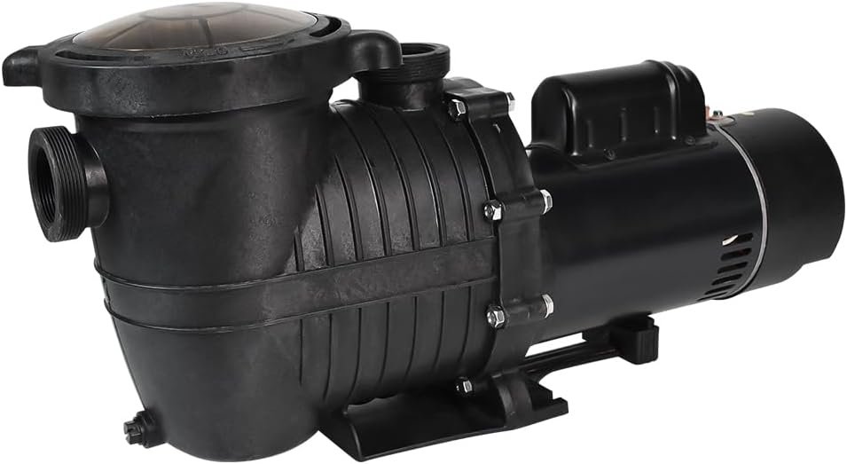 2HP Inground Pool Pump,115V/230V Dual Voltage Single Speed Swimming Pool Pump,6500GPH High Flow Rate Low Noise Powerful Swimming Pool Pump with Strainer Basket (2HP)