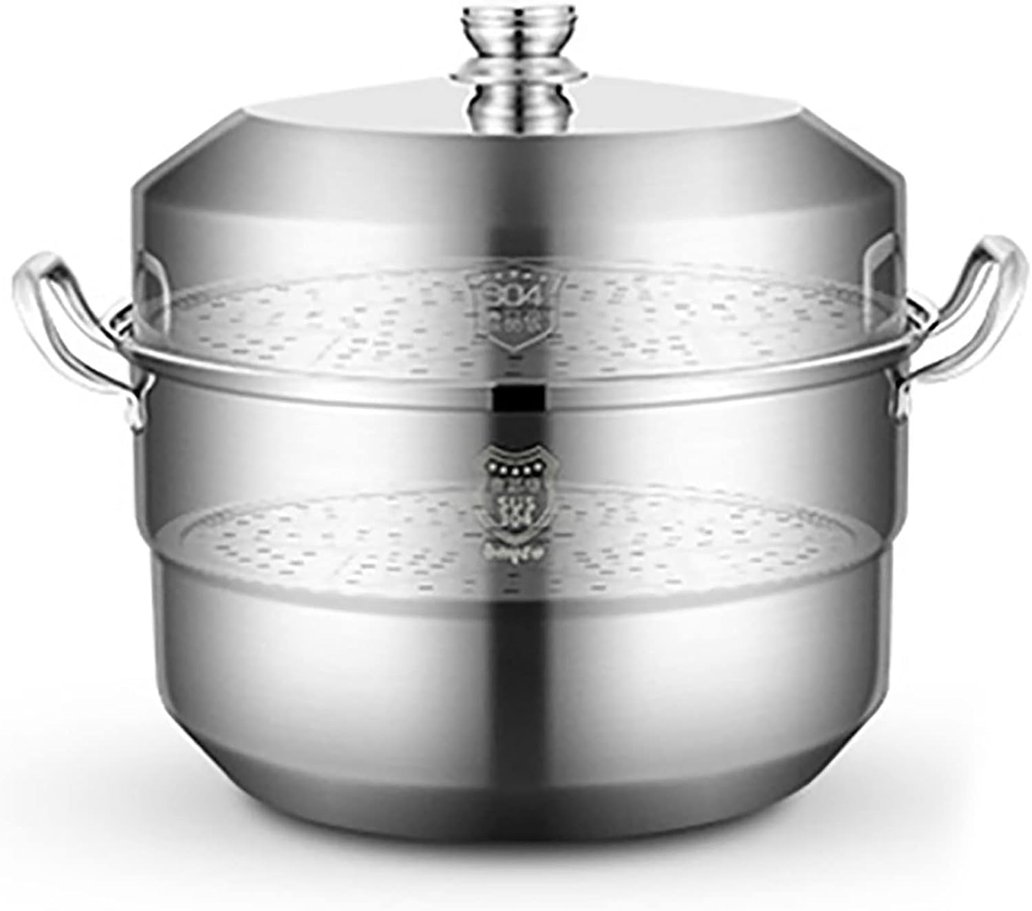 Steamer Pot Soup Pot Steamer,3-Layer Composite Pot Bottom, Steamed Seafood,Buns,Stewed Chicken Soup Cookware Pot Steamer Set/36Cm (36cm
