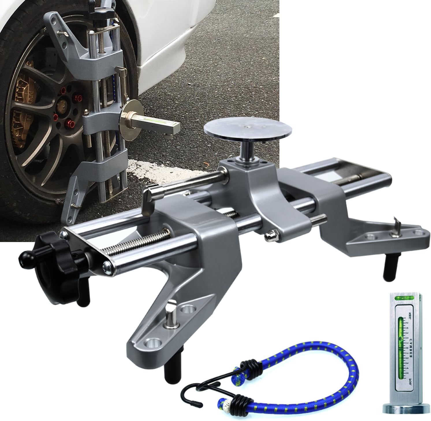 Alignment Tool & Magnetic Camber Gauge and Adapter Compatible with 11-25