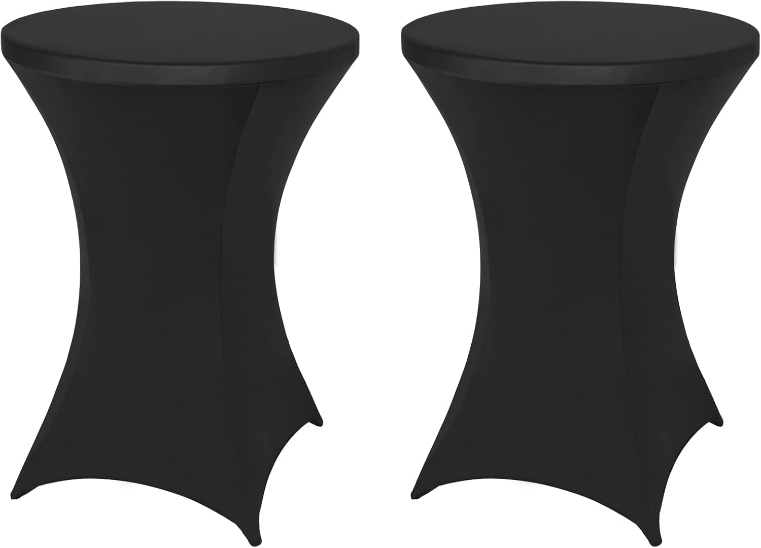 FestiCorp 6 Pack Spandex Cocktail Table Covers Fitted Clothes, Elastic Round Table Cover, Stretch Tablecloth for Party, Bar, Wedding, Birthday, Banquet, Navy, 30