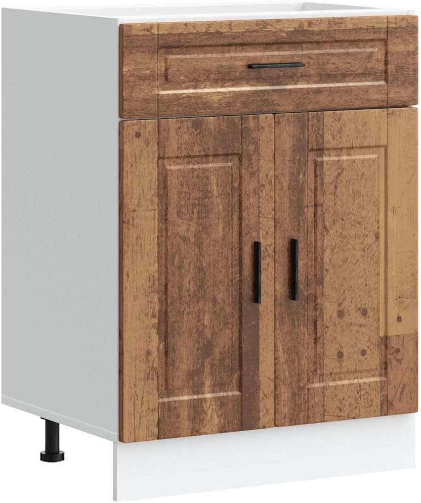 vidaXL Kitchen Base Cabinet Concrete Grey Engineered Wood Medium