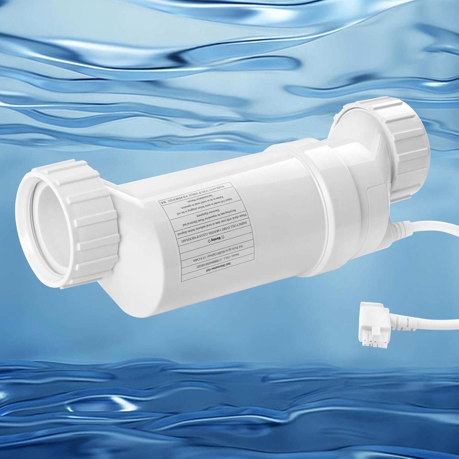 Salt Cell T-15 Replacement for Hayward Turbo TCELL940,W3T-CELL-15, Up to 40,000 Gallons Salt Chlorine Generator Compatible with AquaRite, AquaTrol & More System for In-Ground Swimming Pools