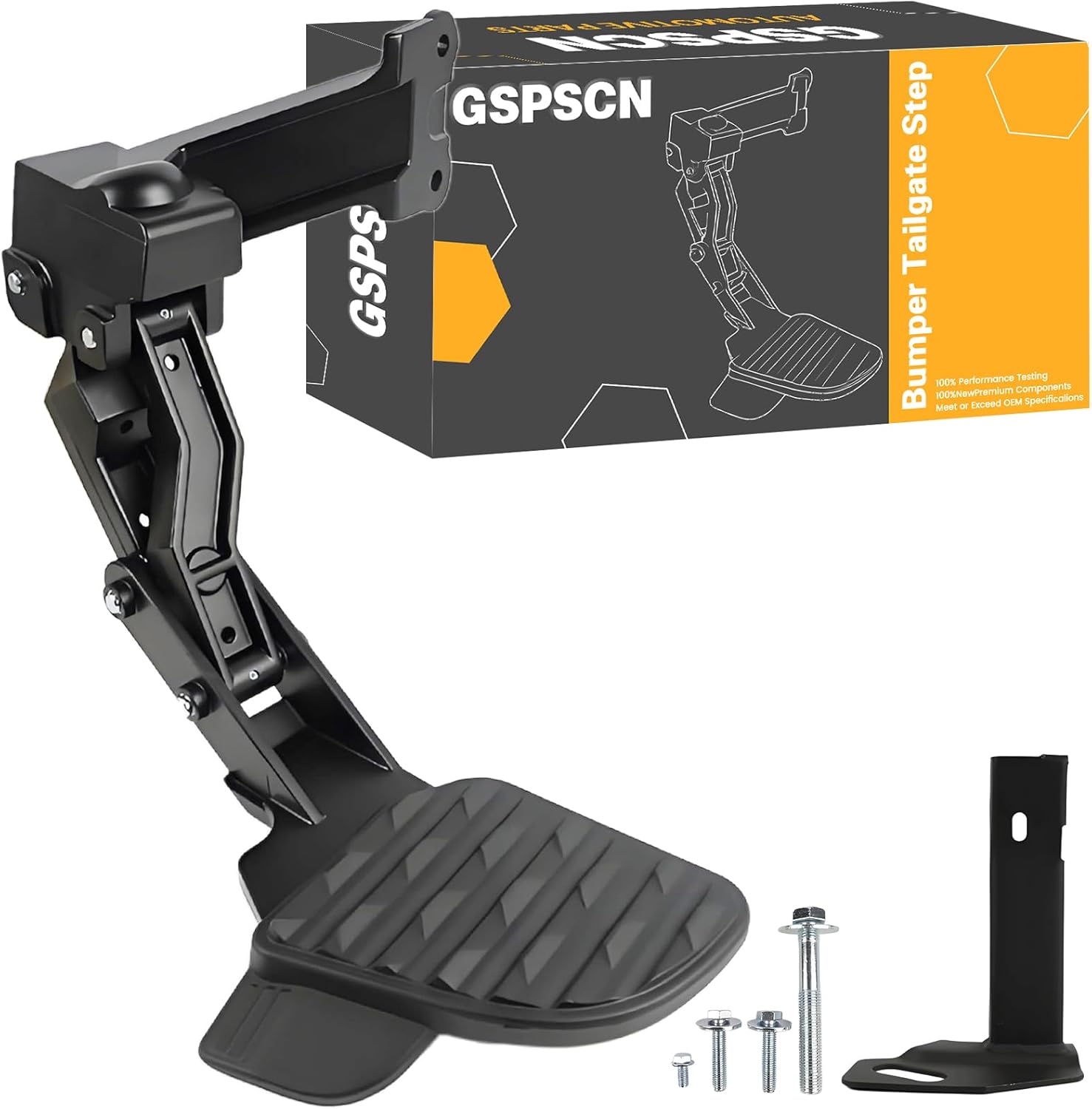 GSPSCN Tailgate Bedstep Rear Bed Step Replacement for 2024-2019 Dodge Ram 2500/3500, Folding Truck Step Retractable Bumper Tailgate Step 82215842AG;82215842AH;82215842AD;82215842AE;82215842AC