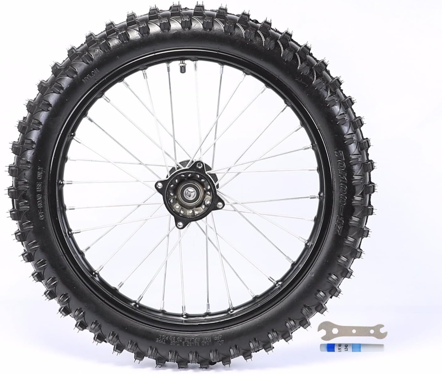 17 Inch Rim Tire 70/100-17 with Inner Tube & 15mm Bearing for 125cc Dirt Bikes