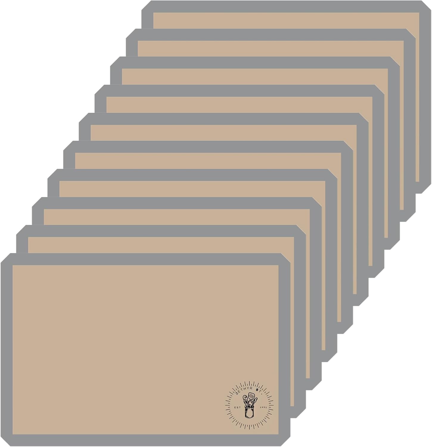 Silicone Baking Mats, Full size, All Purpose, Baking Sheet Liners, Pack of 10, Oven Safe, (17 x 25 inch), Non-Stick, Silicone Baking Sheet Liner, Perfect For Baking Macarons Cookies And Cakes