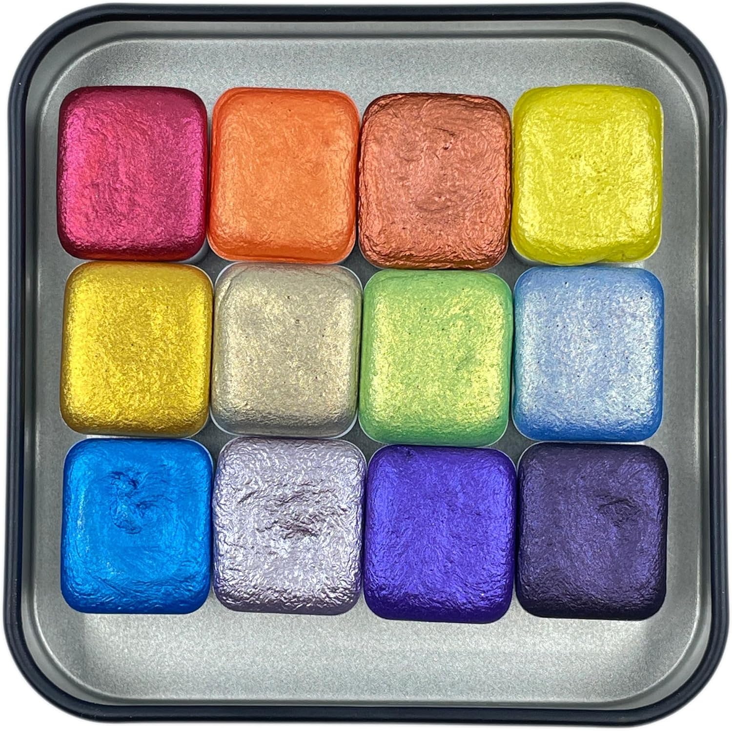 IUILE Handmade Watercolor Paints - Mica Q21-1 Quarter Pan Set (21 colors)