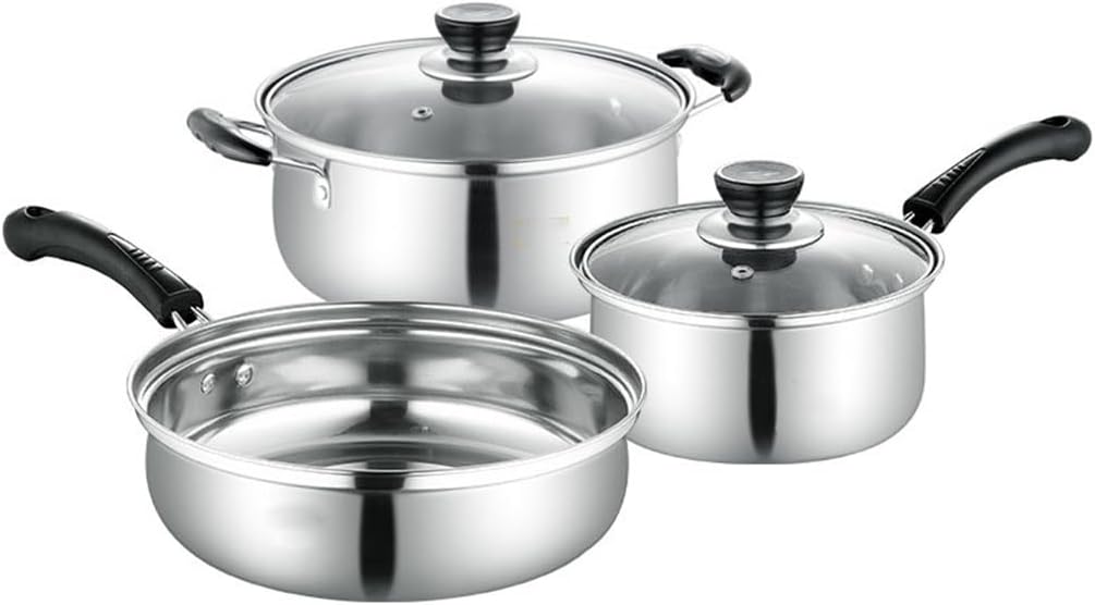 Stainless Steel Three-piece Set Pot Practical