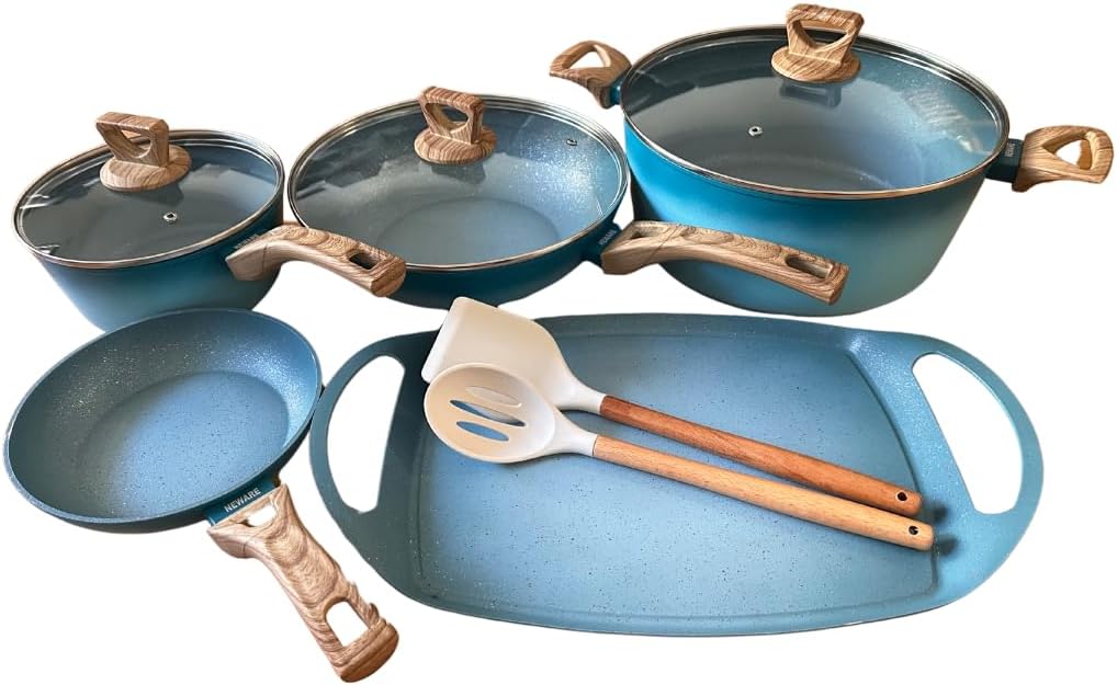 Terracotta Cookware 10 piece Set (Purple)
