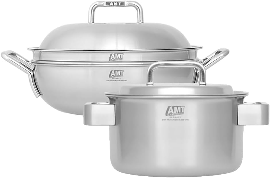 Dongwon Metal 316TI 5 Layers stainless steel Nonstick Party Wok With Lid 11