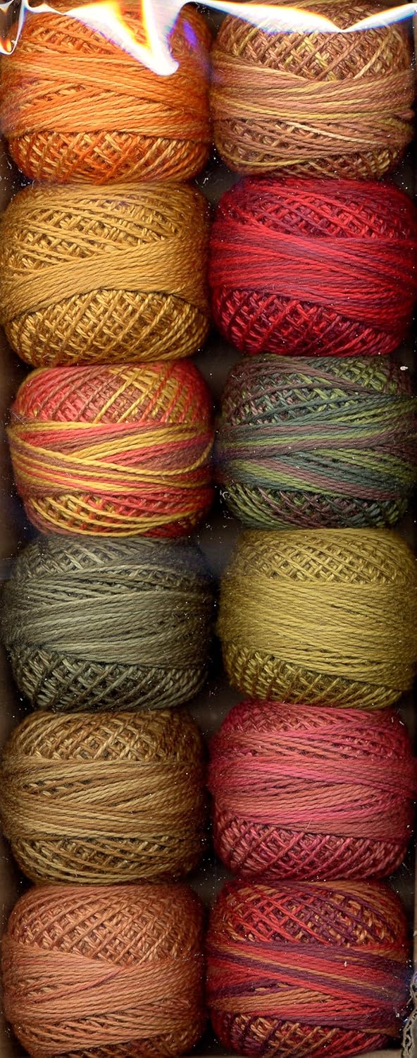 Valdani Size 12 Perle Cotton Embroidery Thread Fabulous Autumn Collection (PC12-FAutumn)