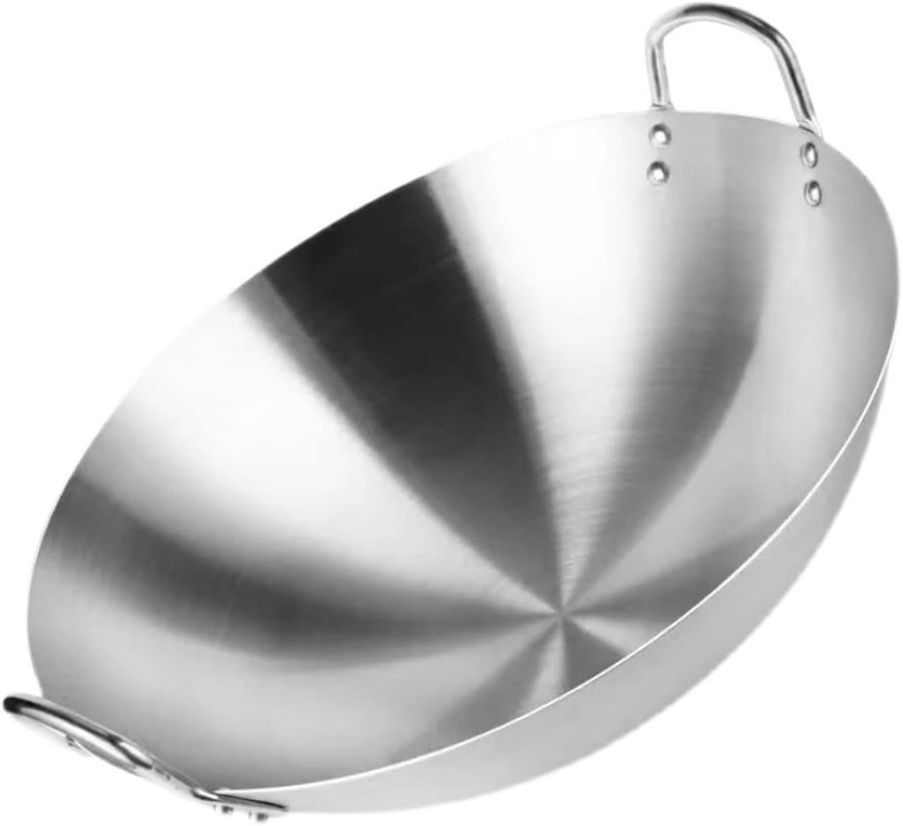Wok Nonstick Pot Stainless Steel Gas Cooker Do Rice Large Cast Iron