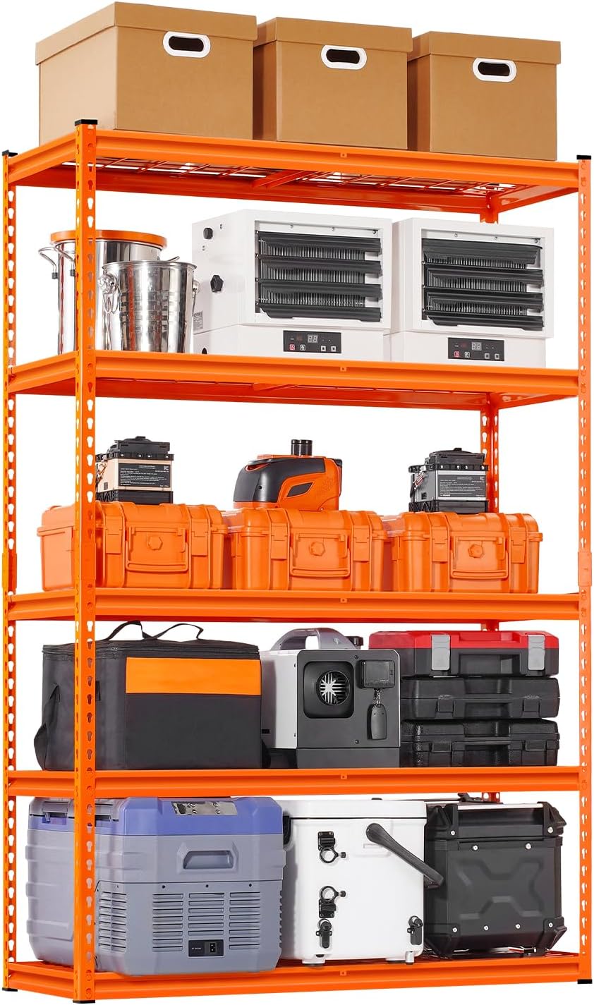 VEVOR Storage Shelves, 2500 lbs, 5 Tier Heavy Duty Garage Shelving, 18