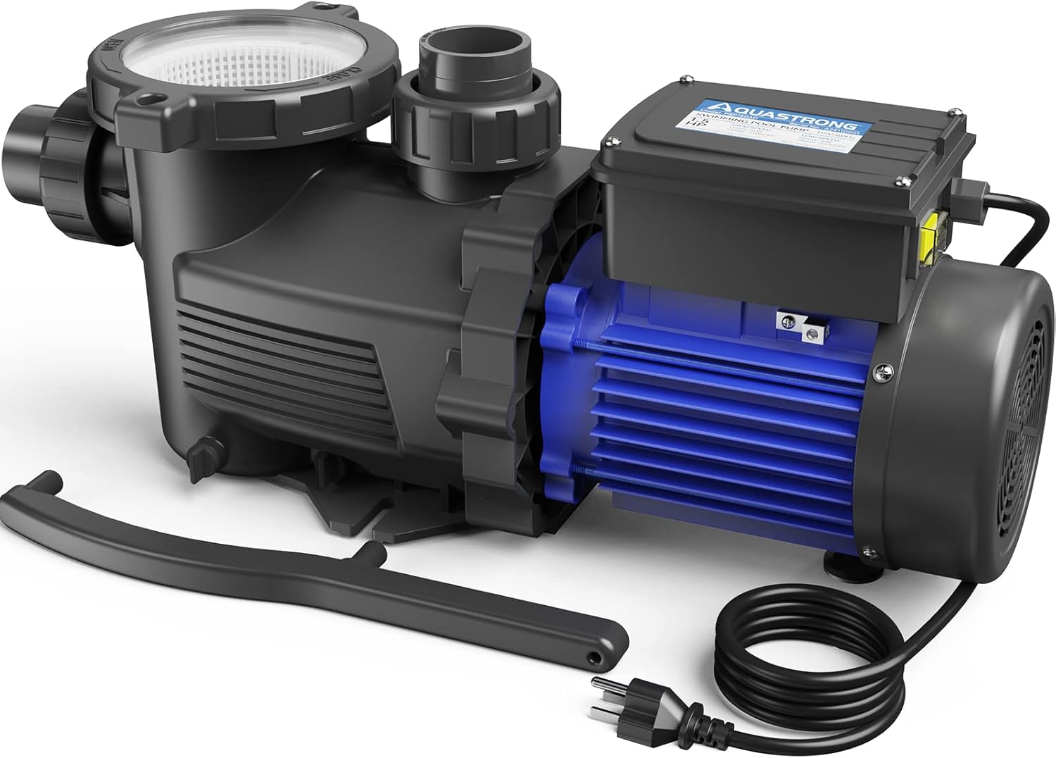 AQUASTRONG In/Above Ground Pool Pump, High Flow (with Timer, 2HP, 8917 GPH, 220V)
