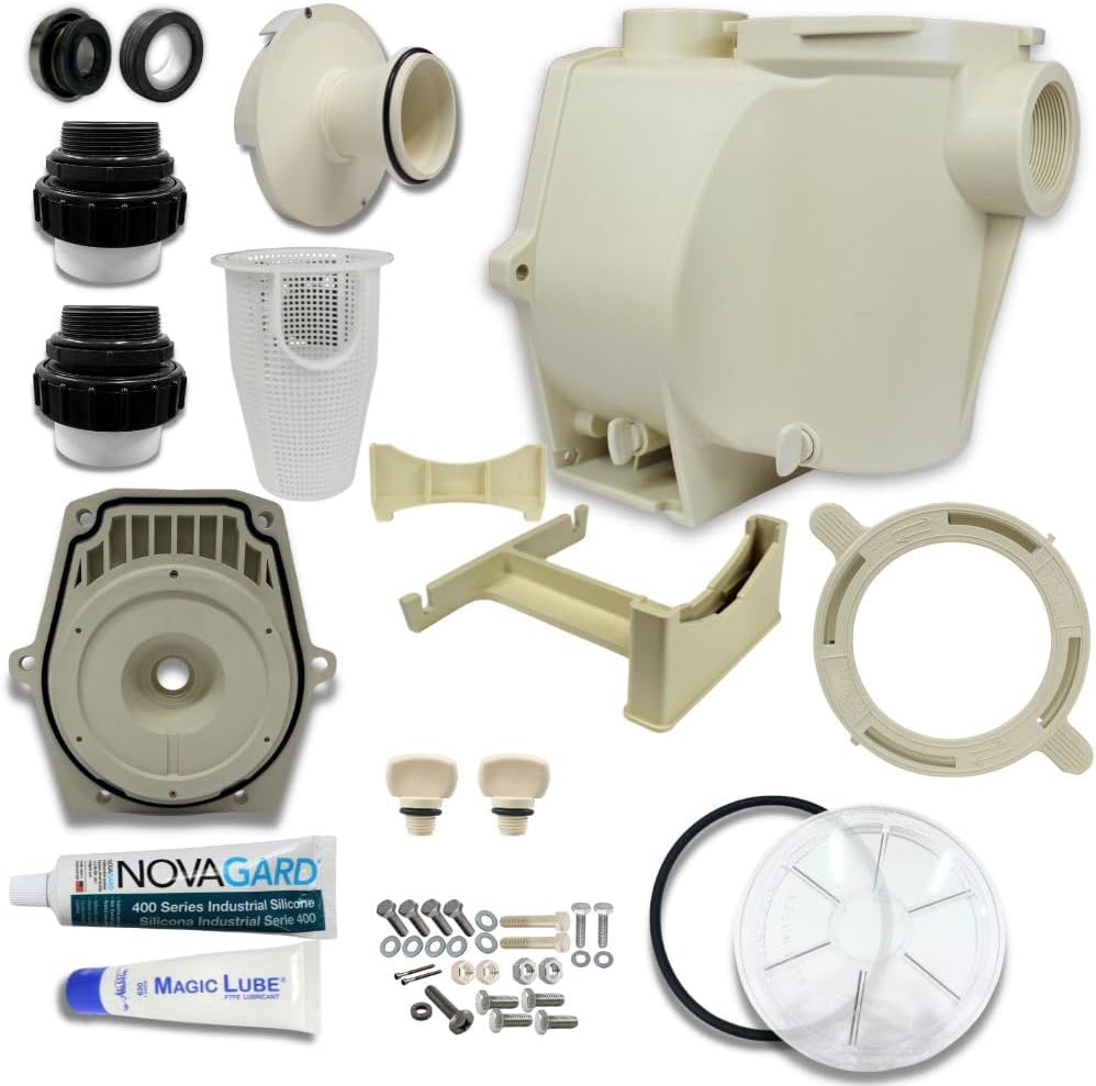 DPM Replacement Whisperflo Pump Housing Intelliflo Complete Wet End Housing Kit for Pool Pump | Made in USA | Direct Replacement for Pentair 357149 (0.5-2 HP Complete Wet End Housing)