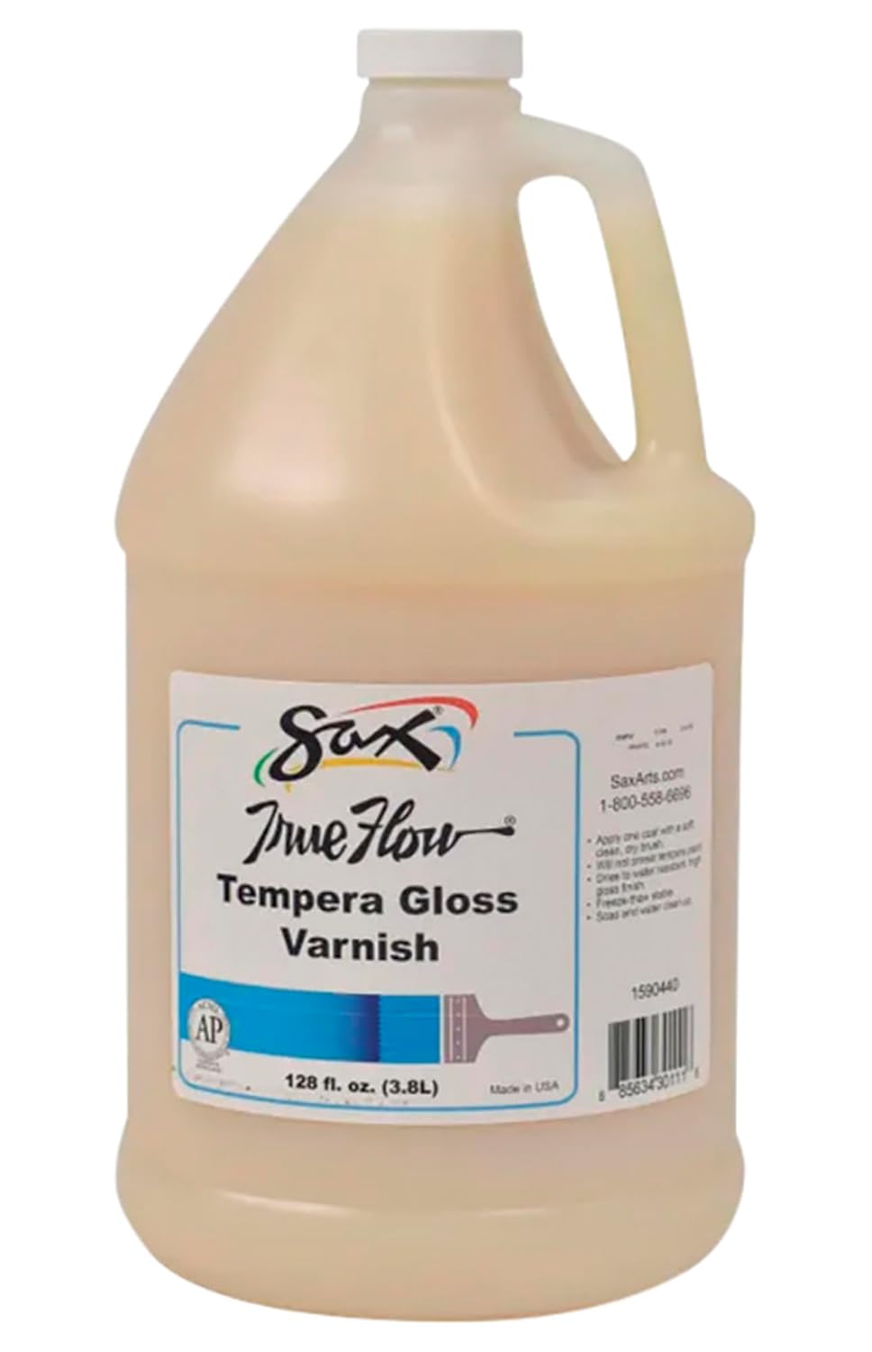 Sax True Flow Tempera Gloss Varnish, 1 Gallon