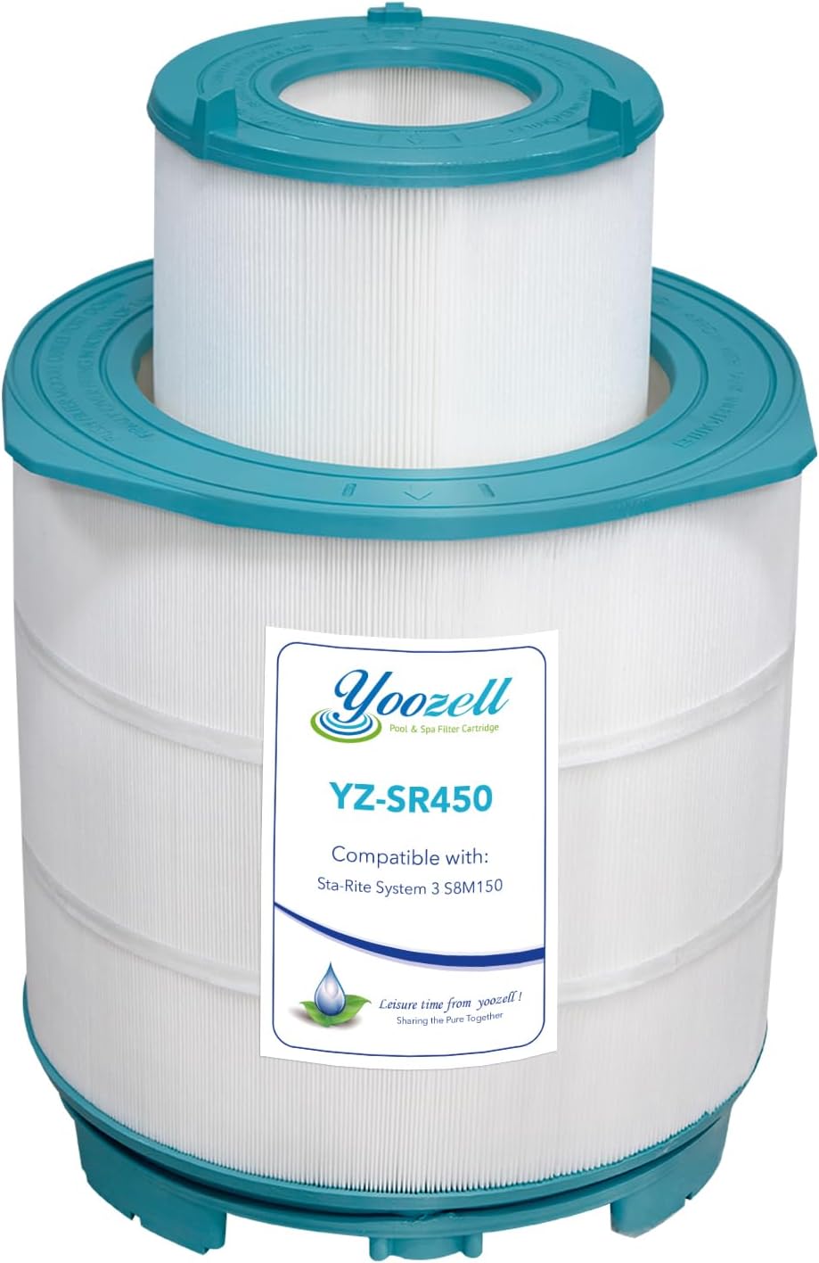 Pool Filter S8M150 Sta-Rate System 3 170147 Pentair Modular Media 450 25022-0203s-25021-0202s Inner and Outer Cartridge Replacement Kit (Black)