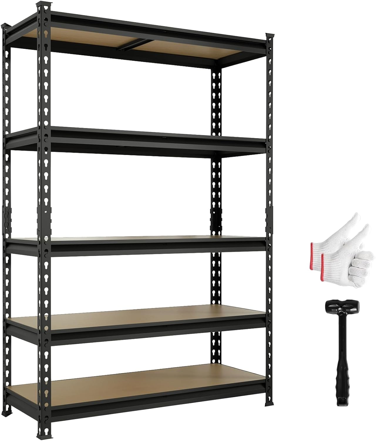 BIG RED 5 Tier Heavy Duty Garage Storage Shelving: Adjustable Metal Utility Shelving Rack for Garage, Basement, Pantry, Closet - 2,000lb Capacity (72