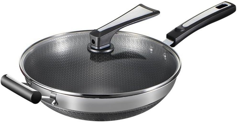 Stainless Steel Wok Non-stick Chinese Household Five Layers Of No Lampblack Frying Pan
