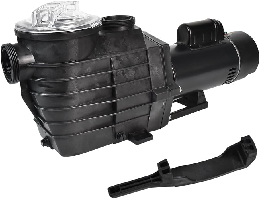2.5HP Inground Pool Pump,115-230V Dual Voltge Hard Wired Swimming Pool Pump,9000GPH High Flow Rate Powerful Self-Priming Pool Pump with Strainer Basket for Seawater Pools (2.5HP)