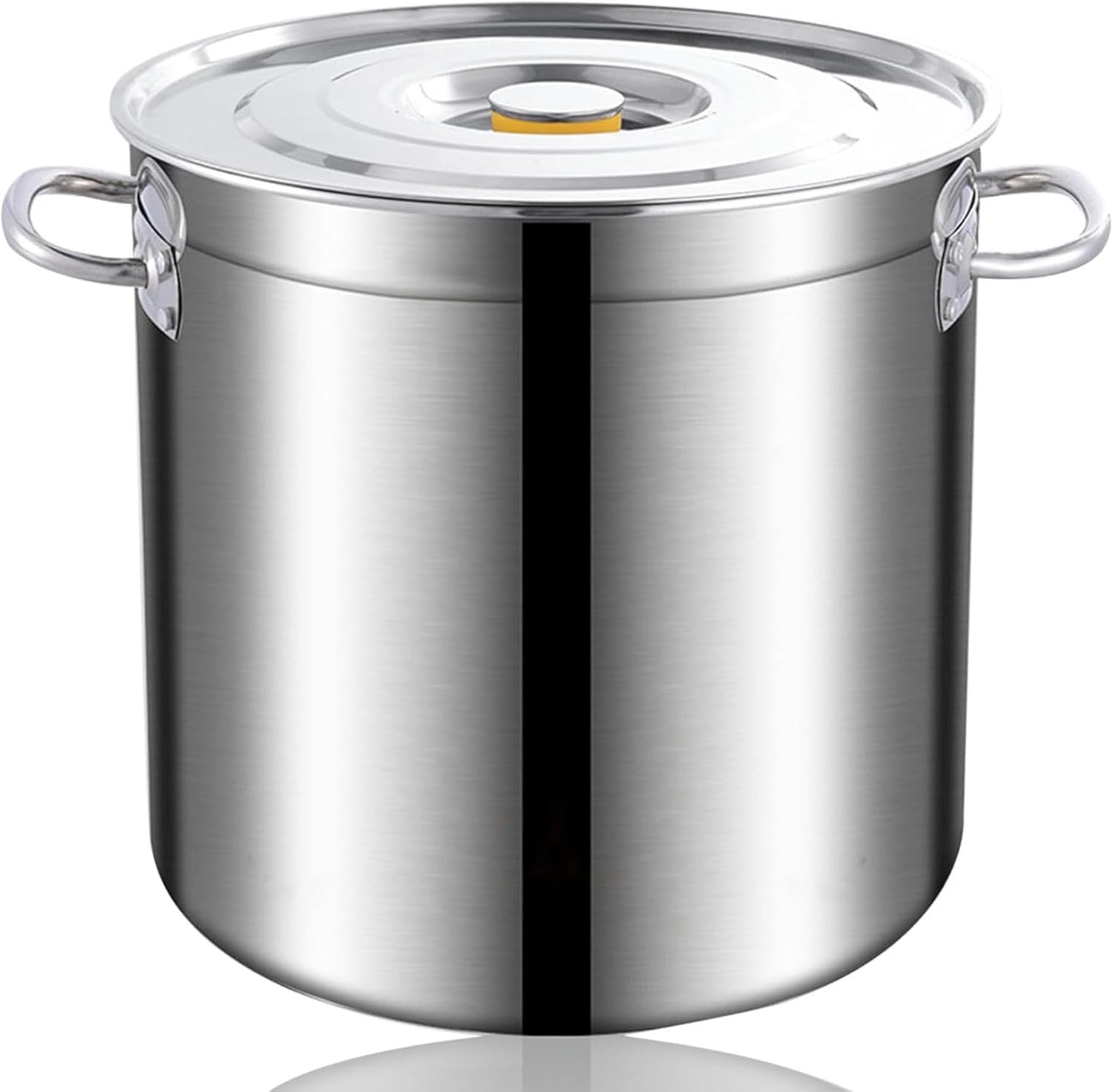 Soup Pot Stainless Steel Soup Bucket Large Capacity 15L/22L/32L/44L/58L Cookware with Lid,Saucepans Suitable for Induction, Ceramic and Halogen,44L/46cm*26cm(44L/46cm*26cm)