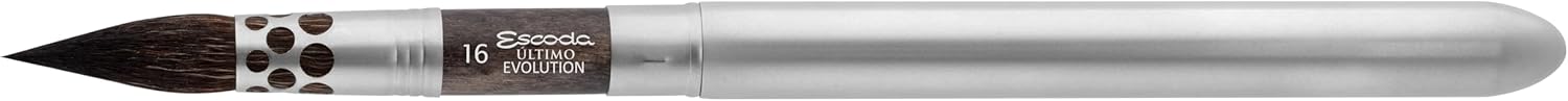 Escoda | Watercolour | Último Evolution Round Travel Brush #16 | Size 16 | 1 Brush | Synthetic Tendo | Round Pointed