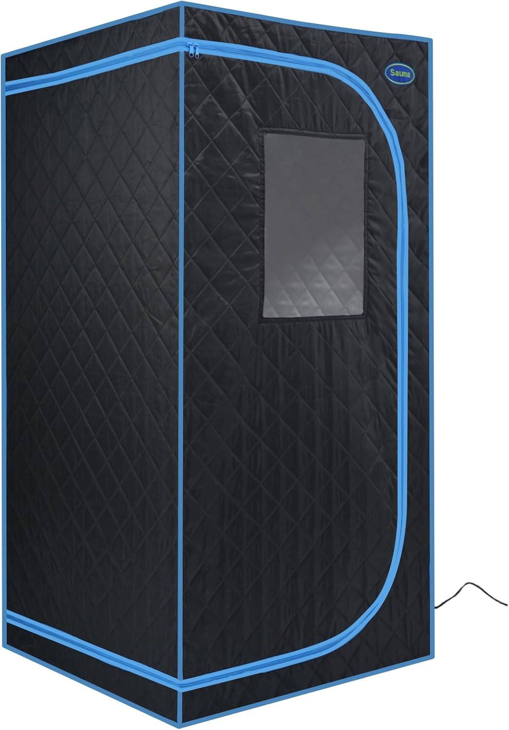 Portable Black Full Size Steam Sauna Tent with Steam Generator and Remote Control, Easy to Install Personal Home Spa