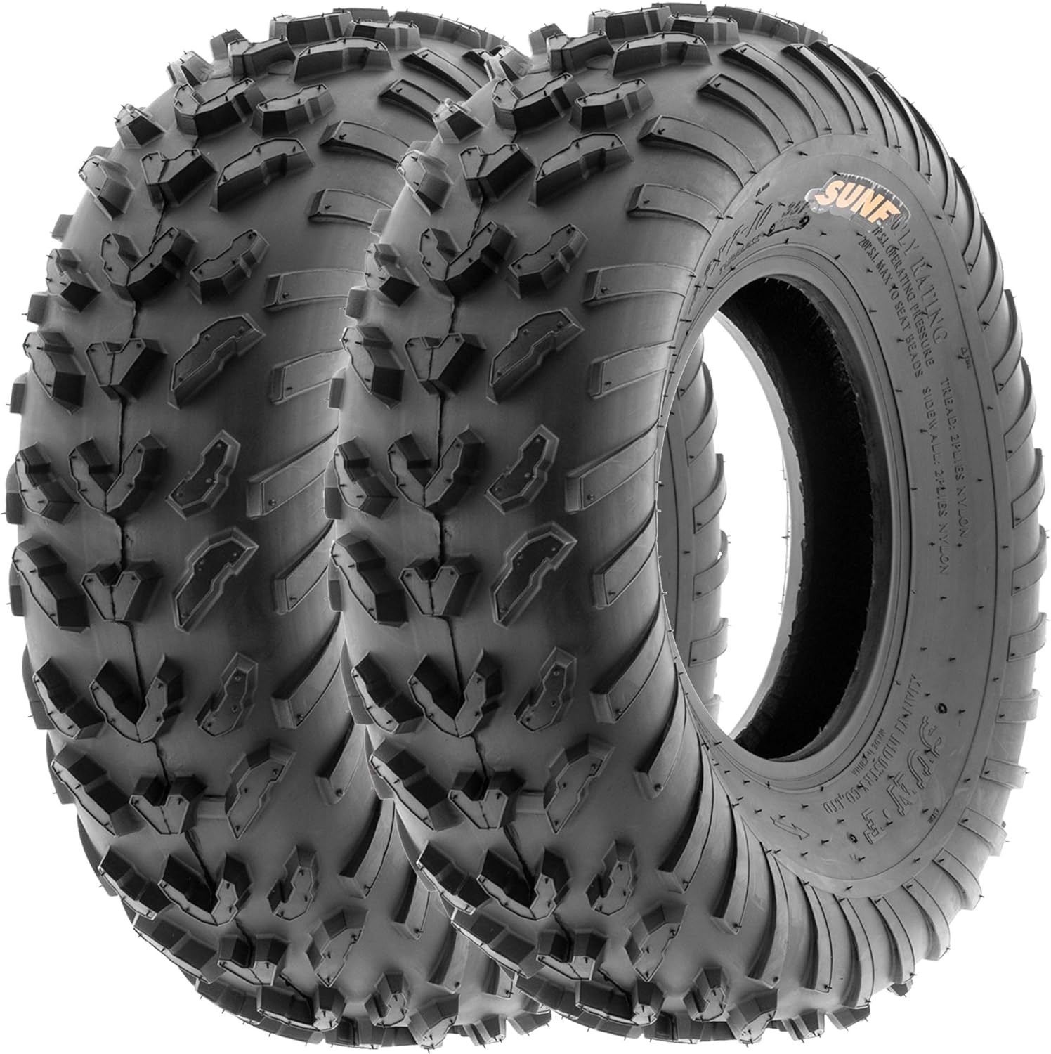 SunF 23x7-10 ATV UTV Tire 23x7x10 All Terrain 6 PR A007 - PAIR of 2