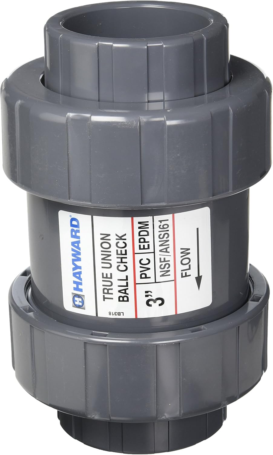 Hayward TC1300SE 3-Inch PVC TC Series True Union Check Valve with EPDM Seals and Socket End Connection