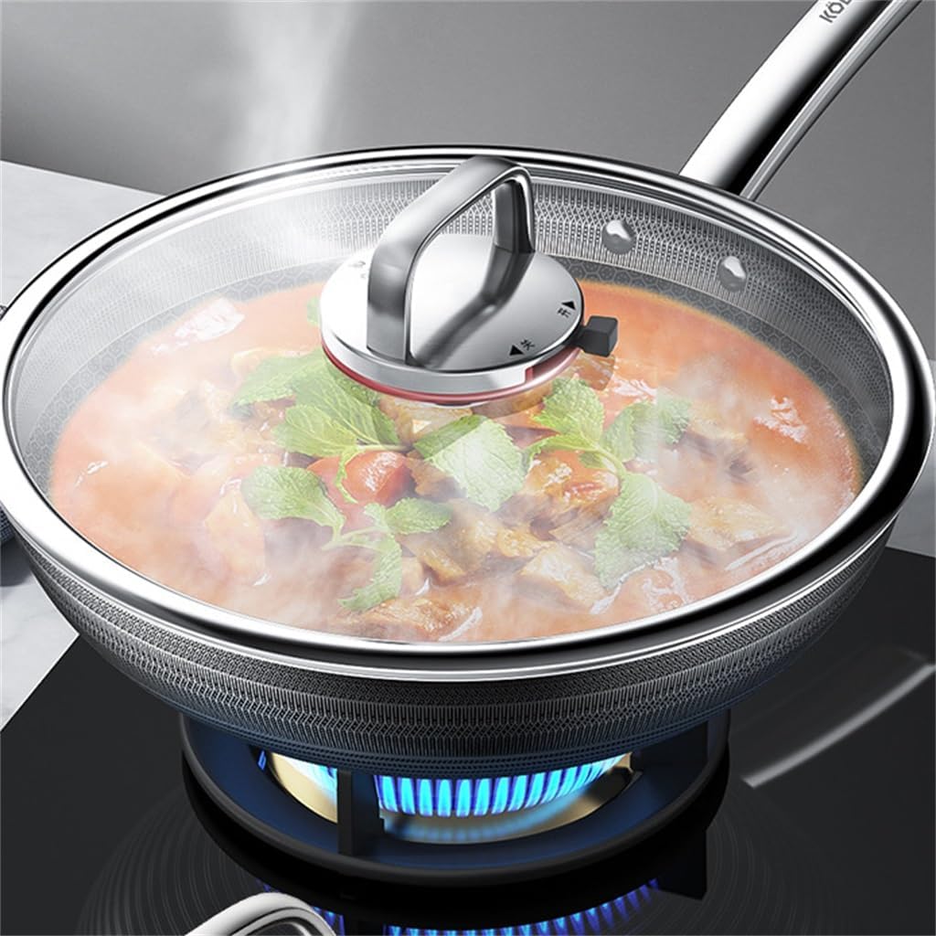 Frying Pan Household Non-stick Stainless Steel Temperature-sensitive