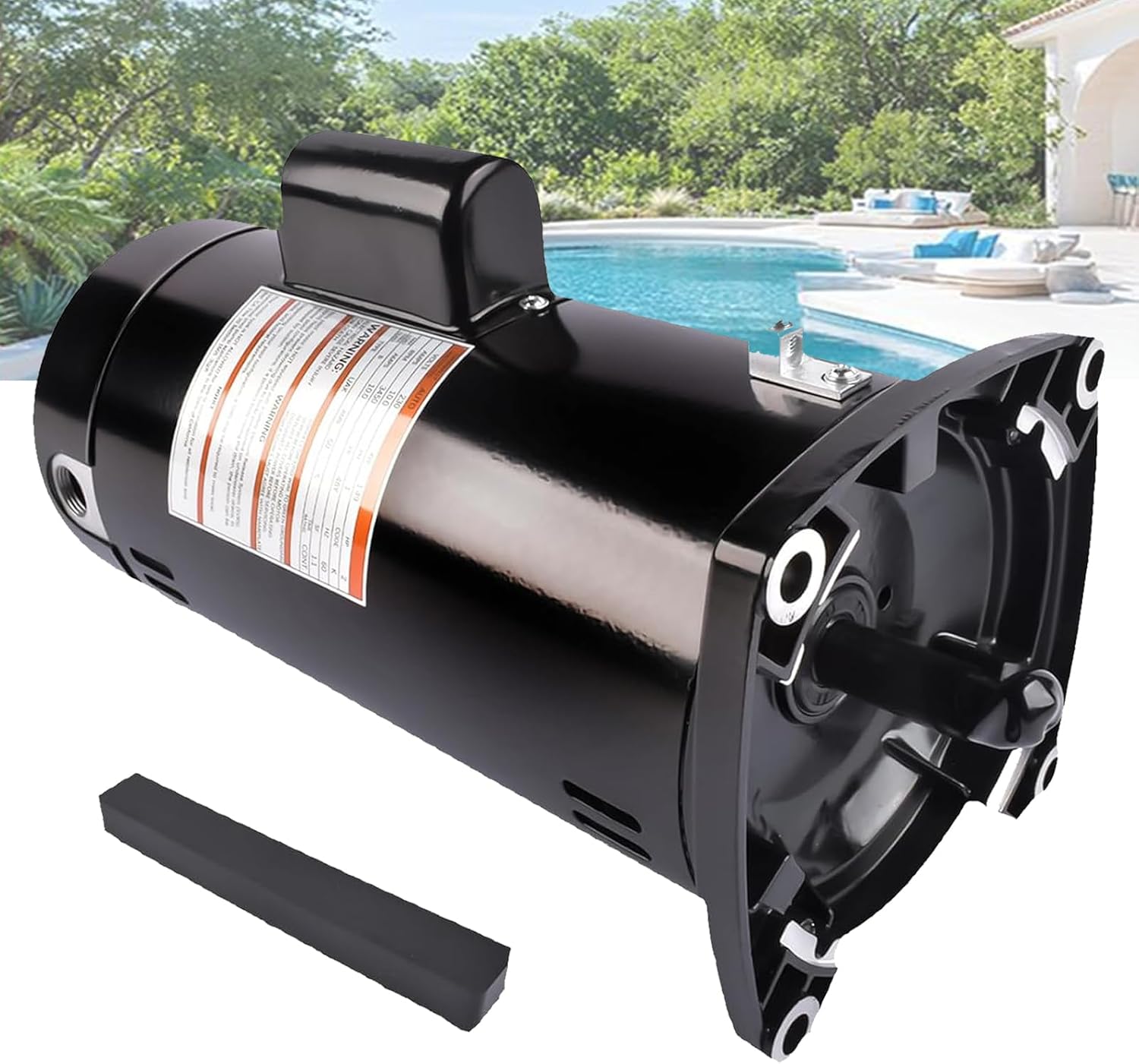 USQ1202 Pool Motor 2 HP, 3450 RPM, 48Y Frame Square Flange Pool Motor Compatible with A.O. Smith Century