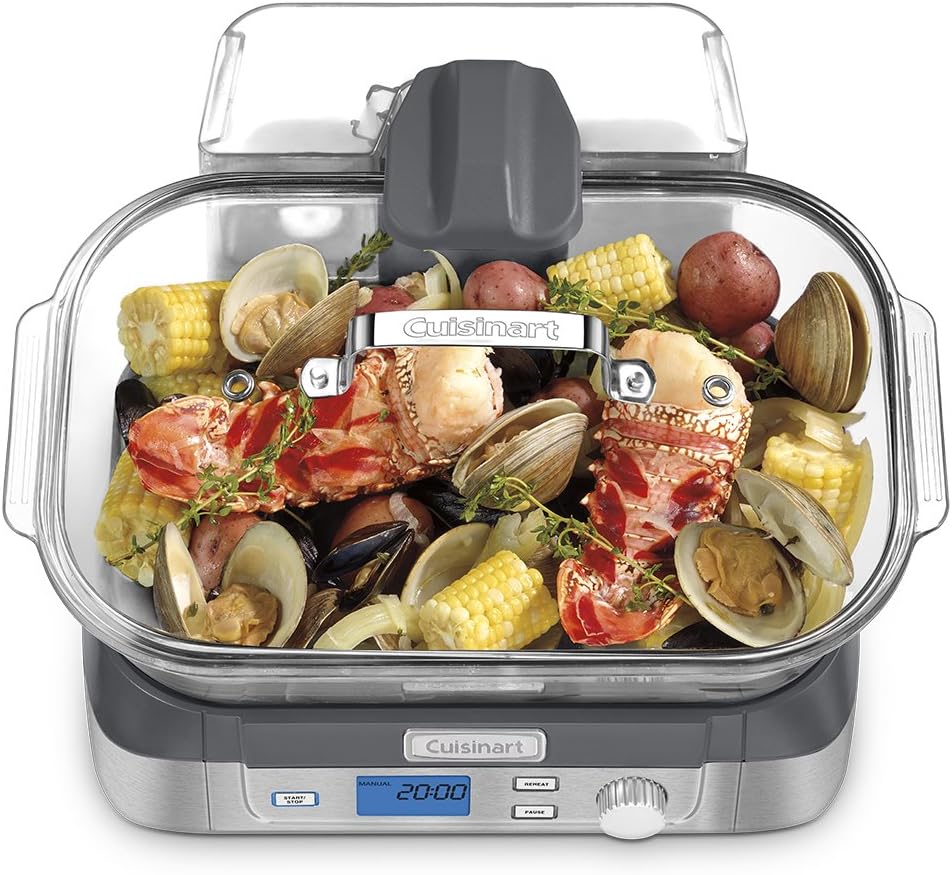 Cuisinart STM-1000 Digital Cook Fresh Digital Glass Steamer, Stainless Steel
