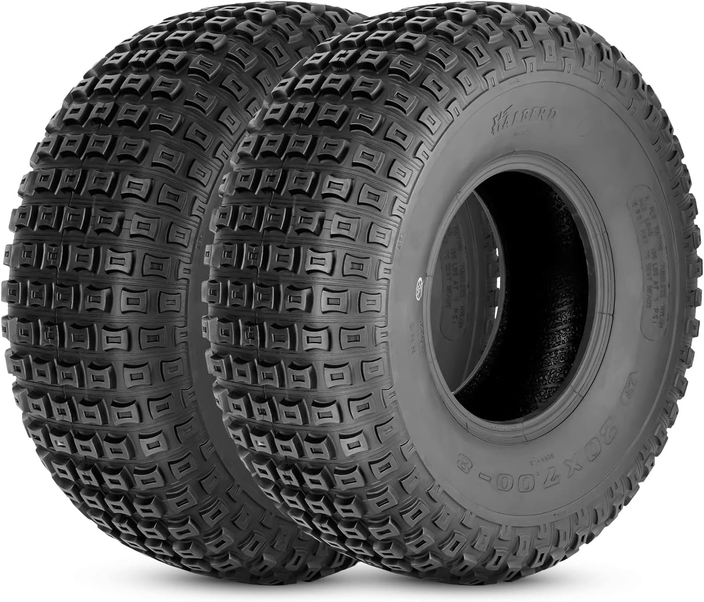 HALBERD 20x7-8 ATV Tires, Sport Quad 20x7x8 All Terrain 20x7x8 UTV ATV Tires 4PR Fits 8’’ Rims, Tubeless, Set of 2