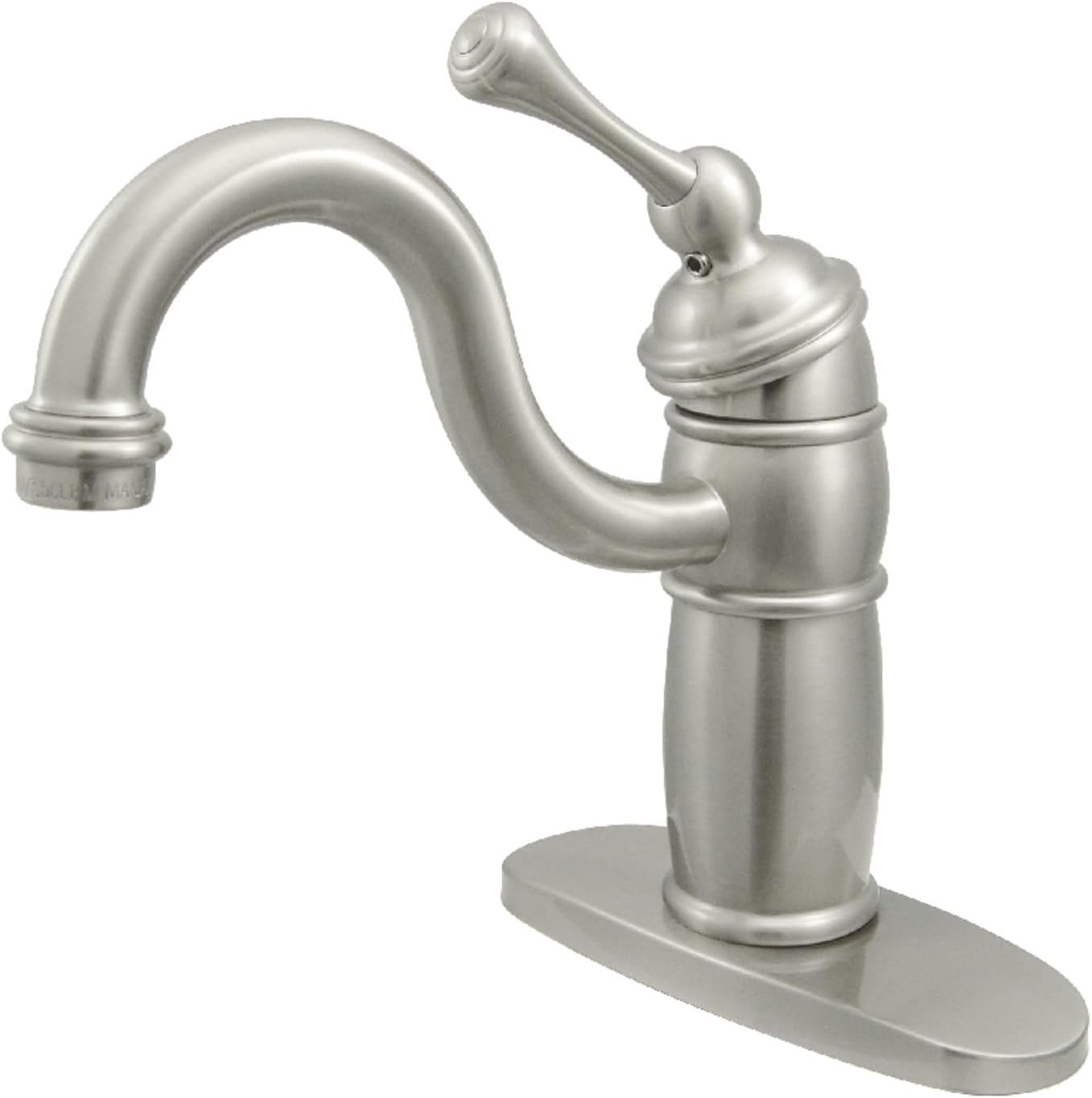 Kingston Brass KB1488BL Vintage One-Handle 1-Hole Deck Mount Bar Faucet in Brushed Nickel