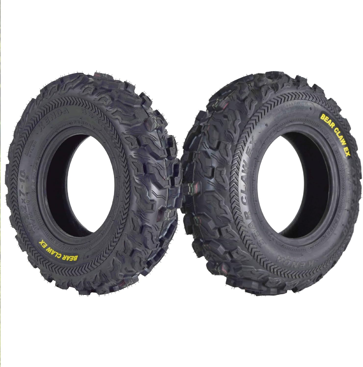 Kenda Bearclaw EX K573-22x7-10 Front Tires for All Terrain (ATV), UTV, and Side by Side (SxS) Vehicles - 6-Ply - Bear Claw EX 22x7x10 (2-Pack)