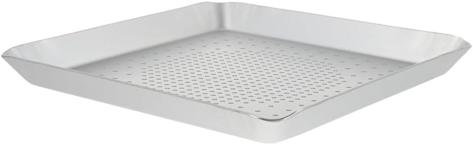 Hemoton Aluminum Alloy Pizza Baking Pan Large Oven Tray Easy Cleaning Mesh Design