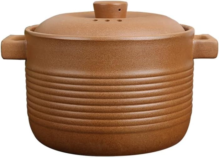 Unglazed Clay Casserole Stewpot Stew Household Pottery Pot