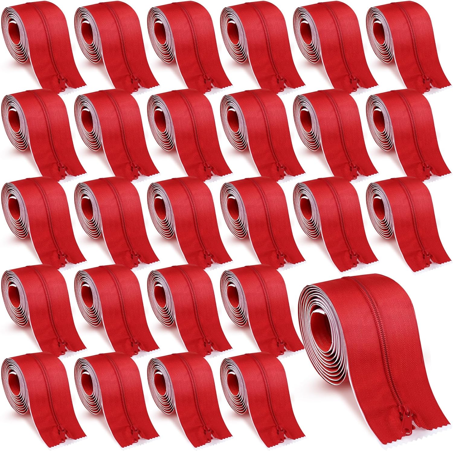 Tigeen 24 Roll Heavy Duty Zipper Door for Dust Barriers 7 ft x 3 Inch Bulk Self Adhesive Construction Zipper Door for Greenhouse Tent Accessories