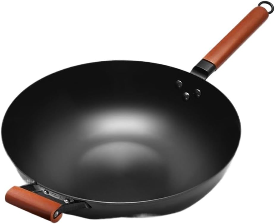 Uncoated Concave Induction Cooker Gas General Round Pan Household Wok Cooked