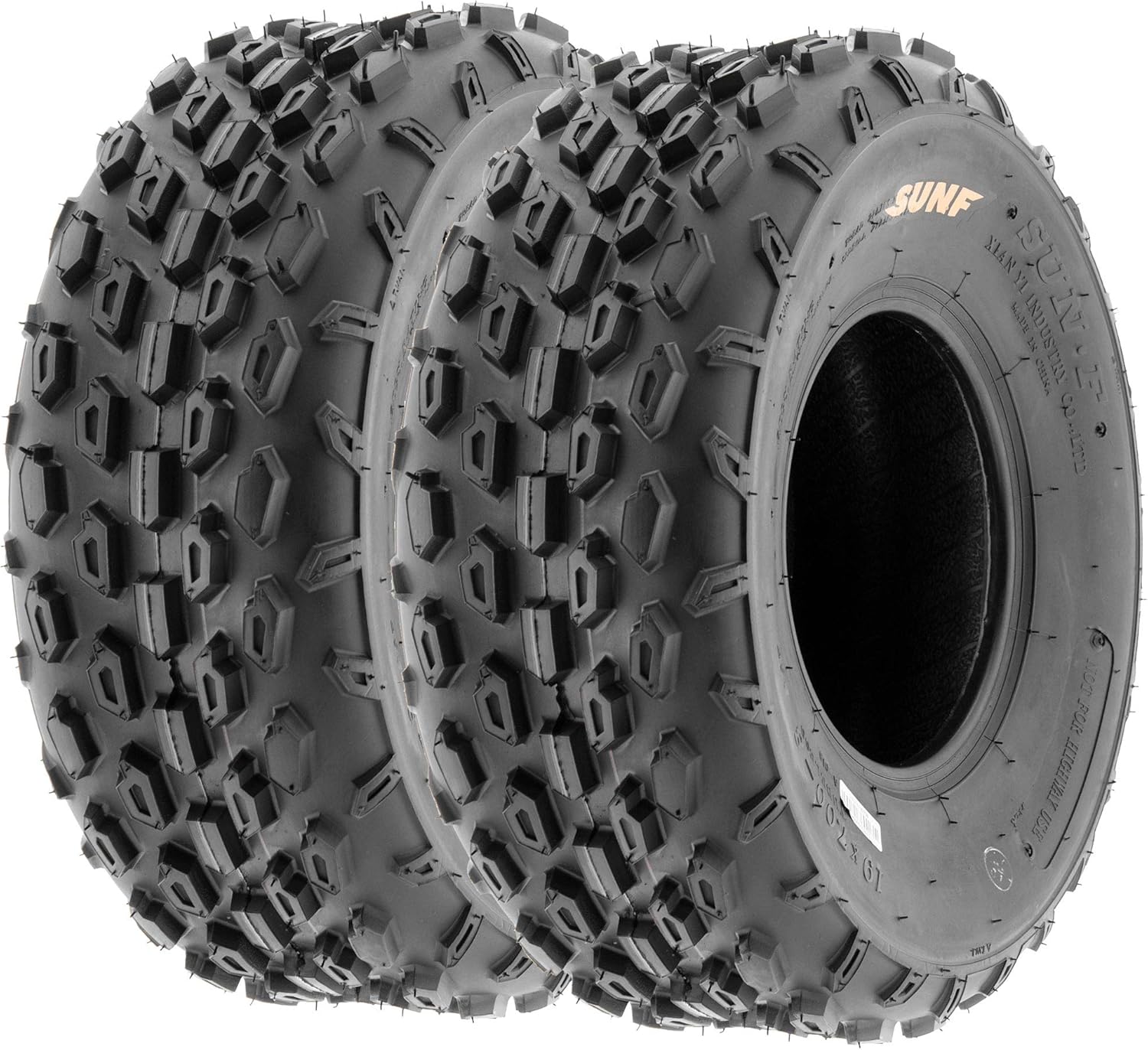 Set of 2 SunF A015 Sport-Racing ATV/UTV Tires 19x7-8, 6-PR