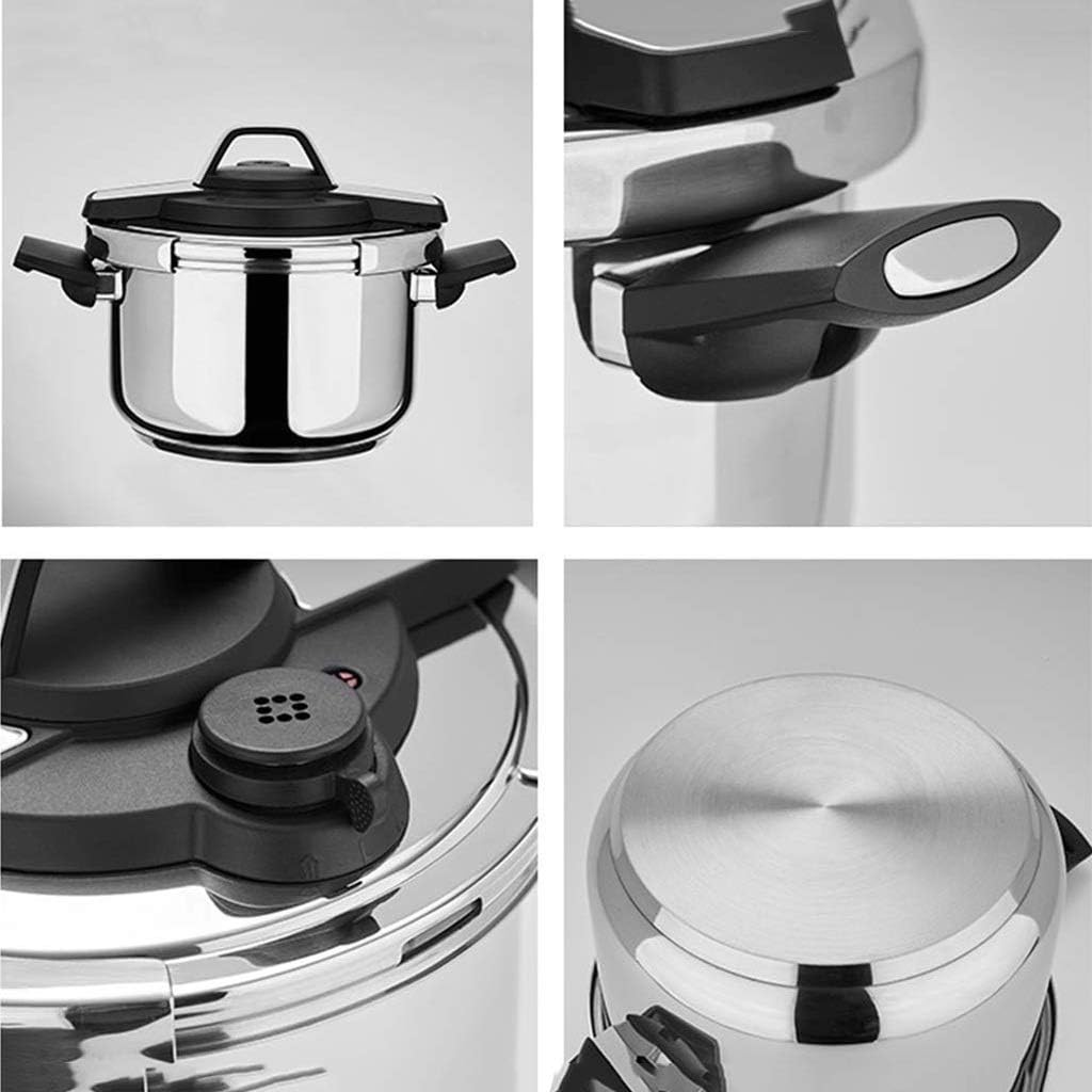 Stainless Steel Pressure Cooker,Multi-Setting Pressure Cooker with Universal-Locking, Polished Stainless Steel,Gas Stove Induction Cooker Universal,One Color-0.1 Quarts